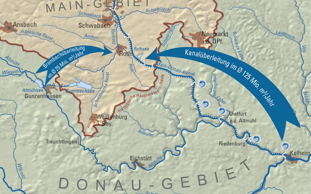 Das Wassersystem des Fränkischen Seenlandes