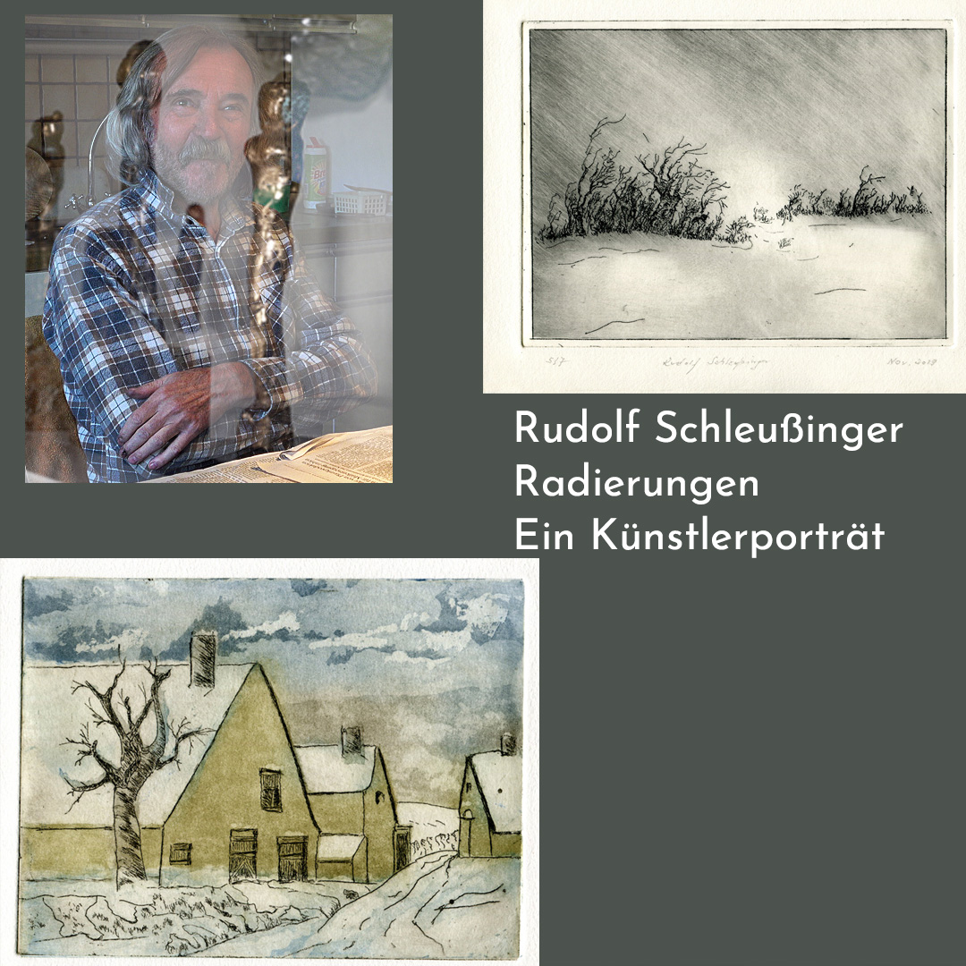 Rudolf Schleußinger Radierung